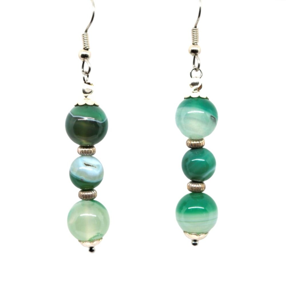 Swirl of Green Earrings
